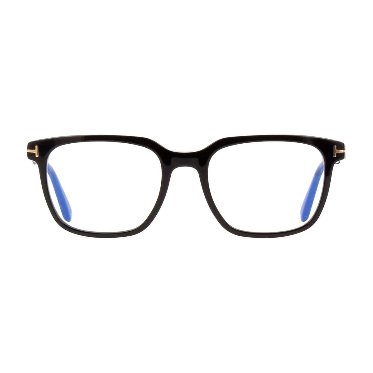 "Tom Ford TF5818-B ECO 001 square black eyeglasses for unisex, online at Optorium."