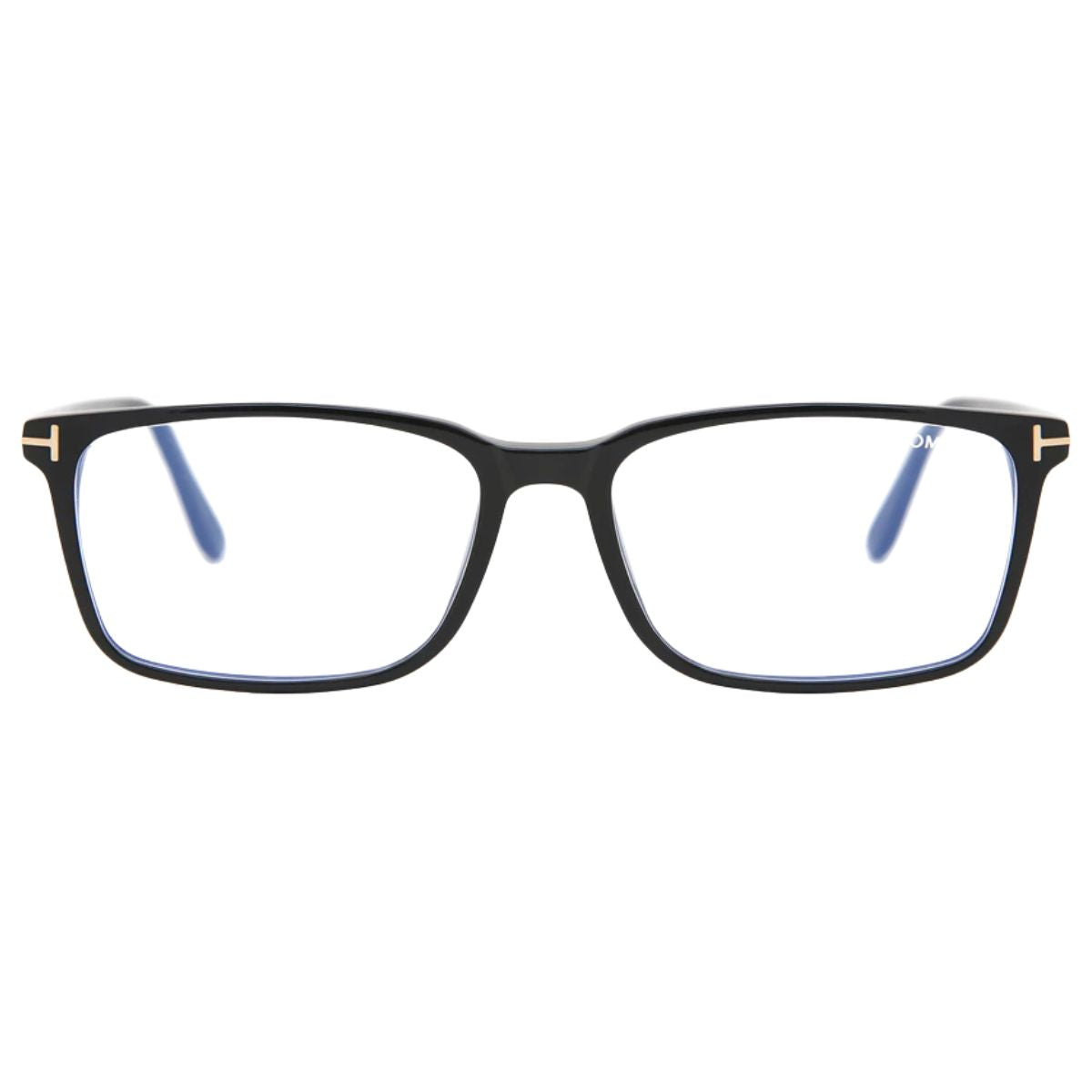 "Tom Ford TF 5735-B 001 rectangle blue light eyeglasses for unisex, online at Optorium."