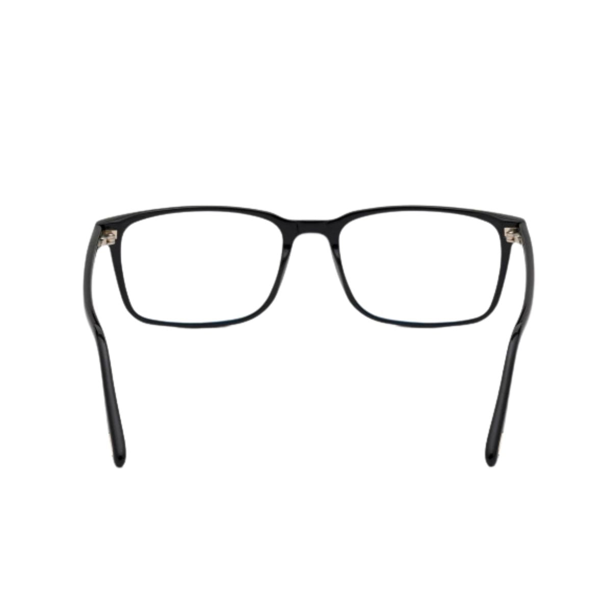 "Modern Tom Ford TF 5735-B 001 rectangle frame, blending style and practicality, online at Optorium."