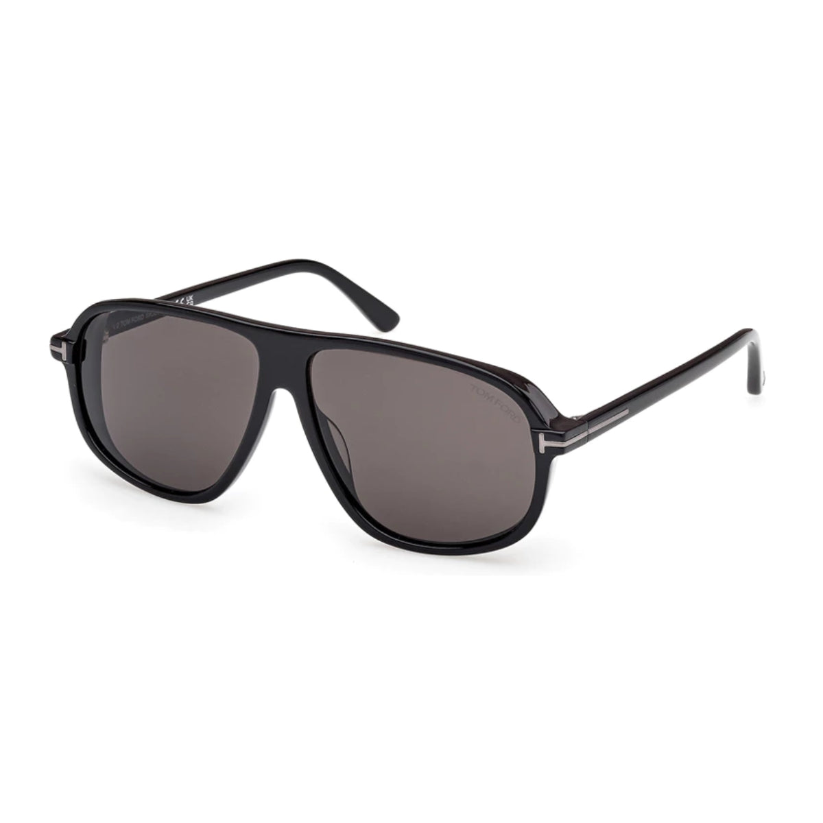 Tom Ford Guillaume TF1208?N ECO 01A acetate aviator sunglasses with grey gradient lenses and T?logo temples
