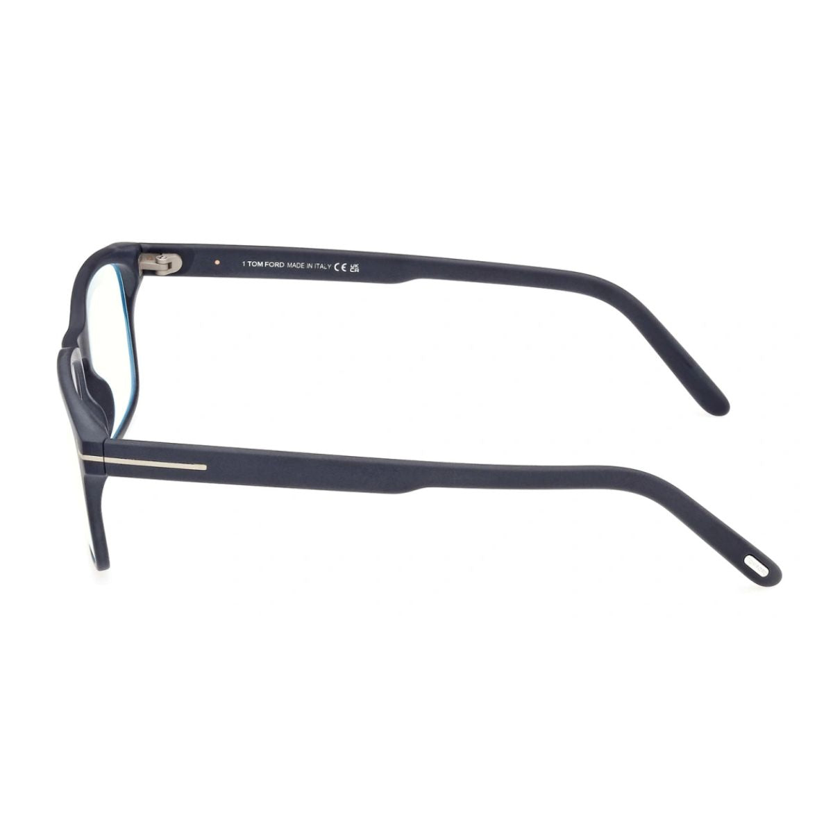 "Matte blue rectangle glasses for men, Tom Ford TF 5938 091, free shipping."