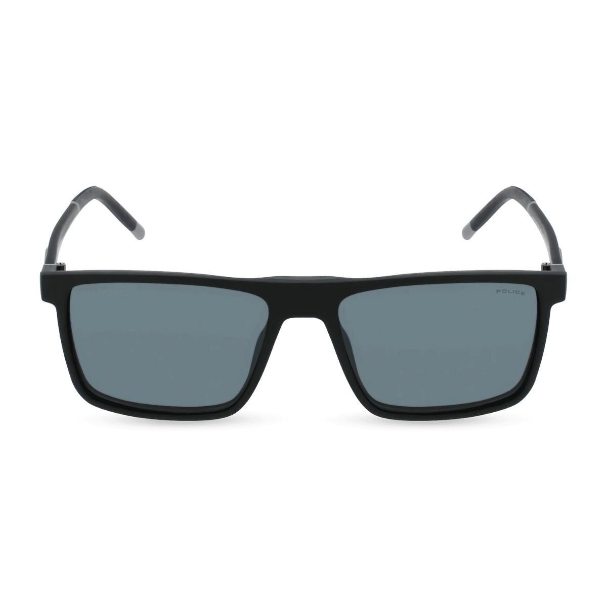 "Optorium offers stylish and lightweight Police UPLL74K I41P clip-on sunglasses for men, buy online now."
