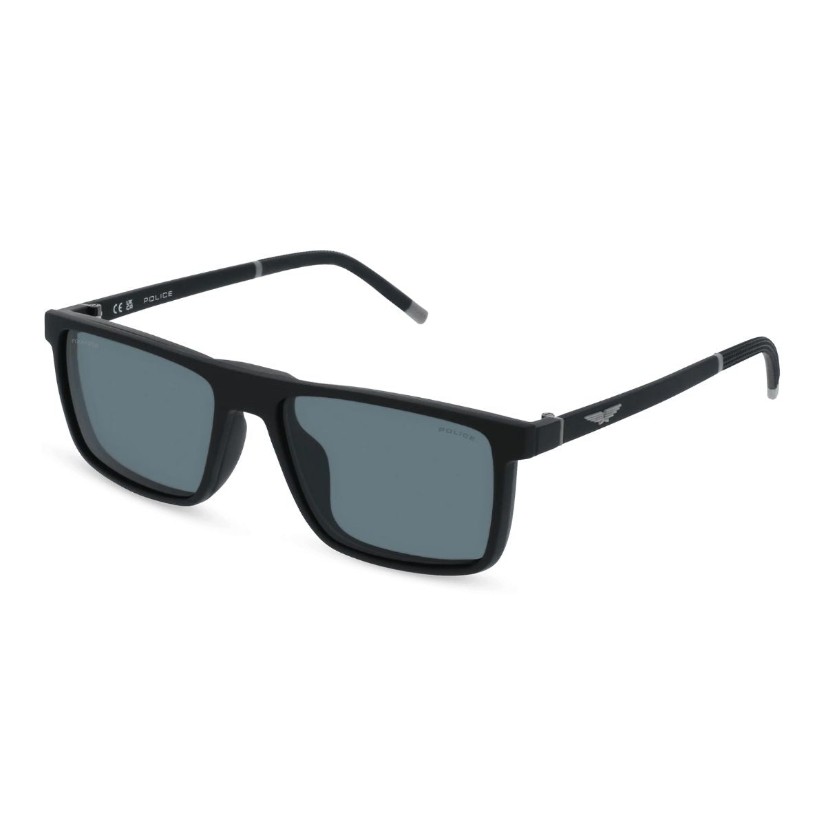 "Buy online lightweight stylish Police UPLL74K U28P clip-on sunglasses for men at Optorium."
