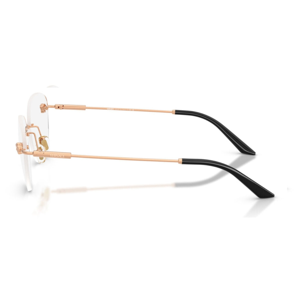 "Designer Versace 1305 1412 full-rim eyewear crafted in rose gold for modern luxury and high-end fashion Optorium"