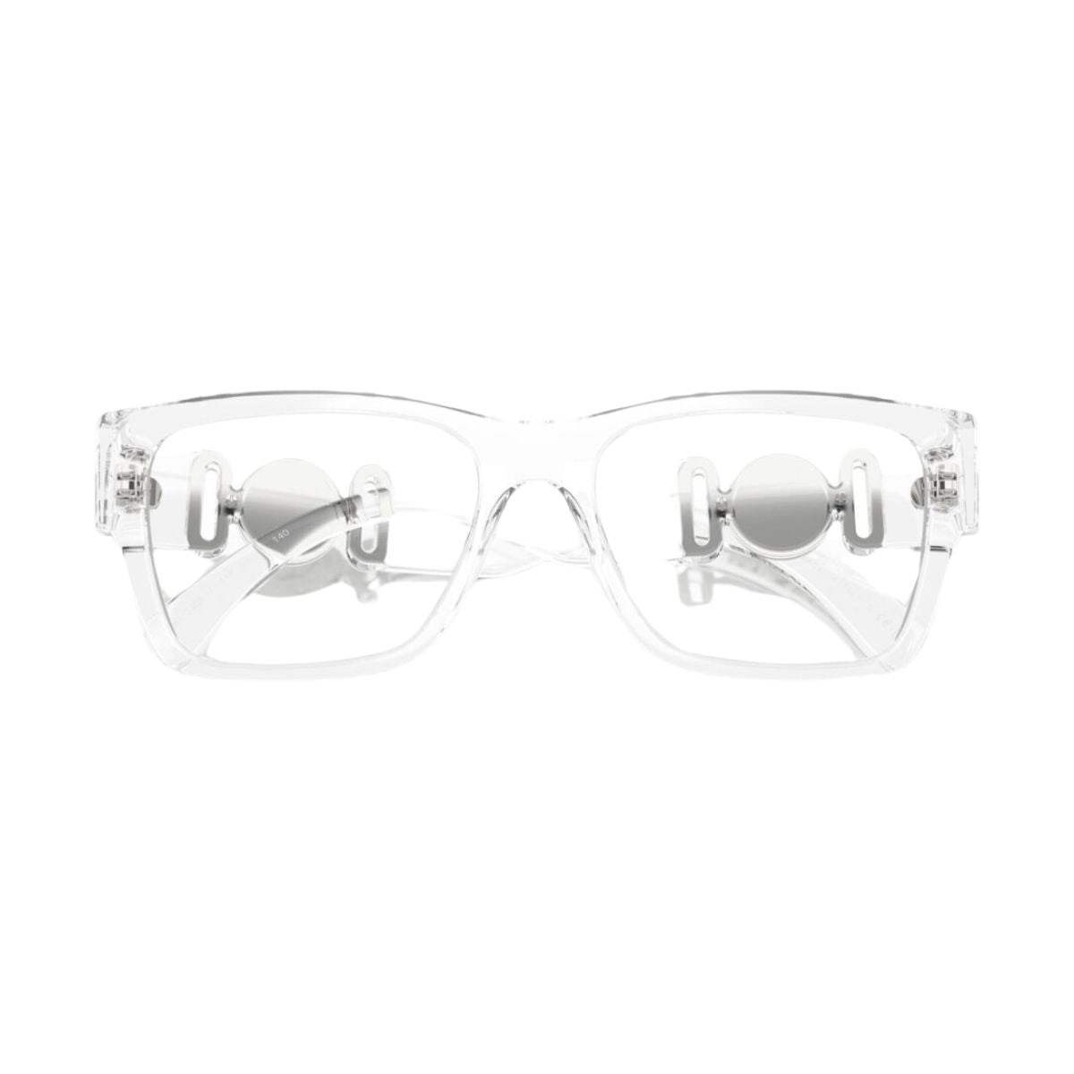 "Transparent full-rim Versace 3368-U 148 prescription frame combines style and function, online at Optorium."