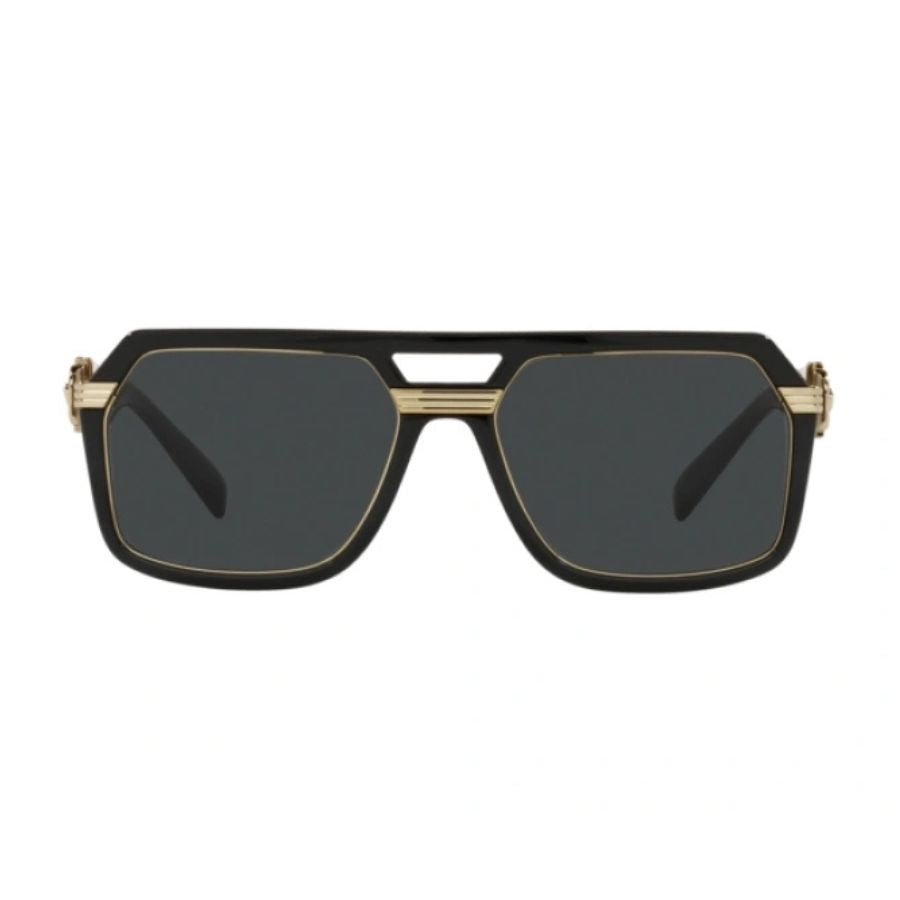 "Versace VE 4399 GB1/87 black square sunglasses online at Optorium."