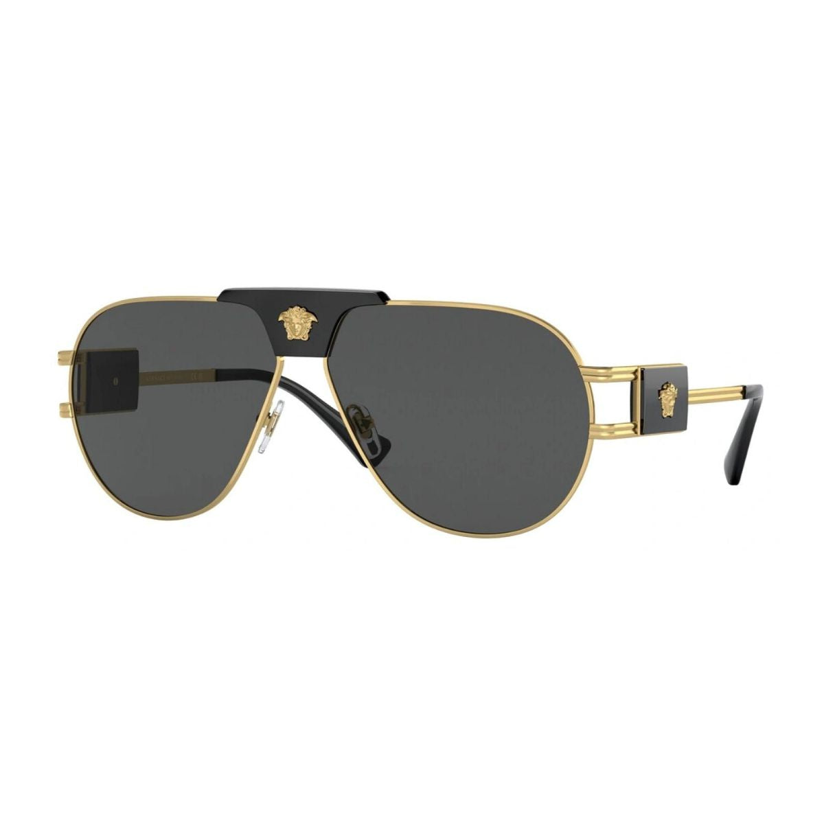 "Versace 2252 1002/87 Aviator Frame UV Sunglasses For Men At Optorium"