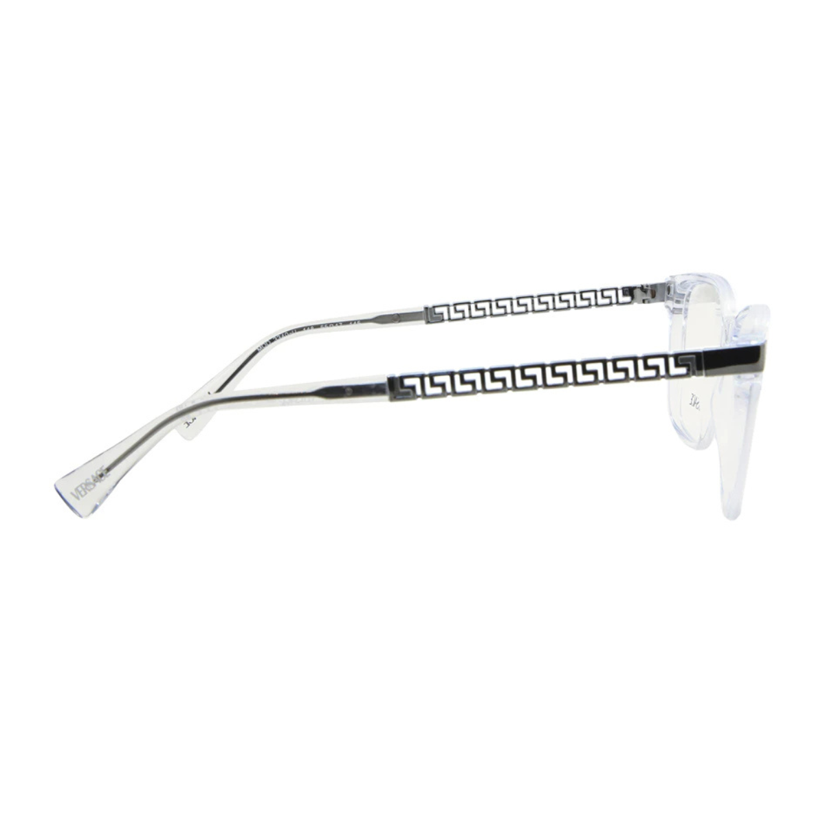 Elevate your look with Versace crystal eyeglasses VE3340U 148, a clear acetate unisex design from Versace eyewear, trending in fashion-forward optical frame styles – optorium.