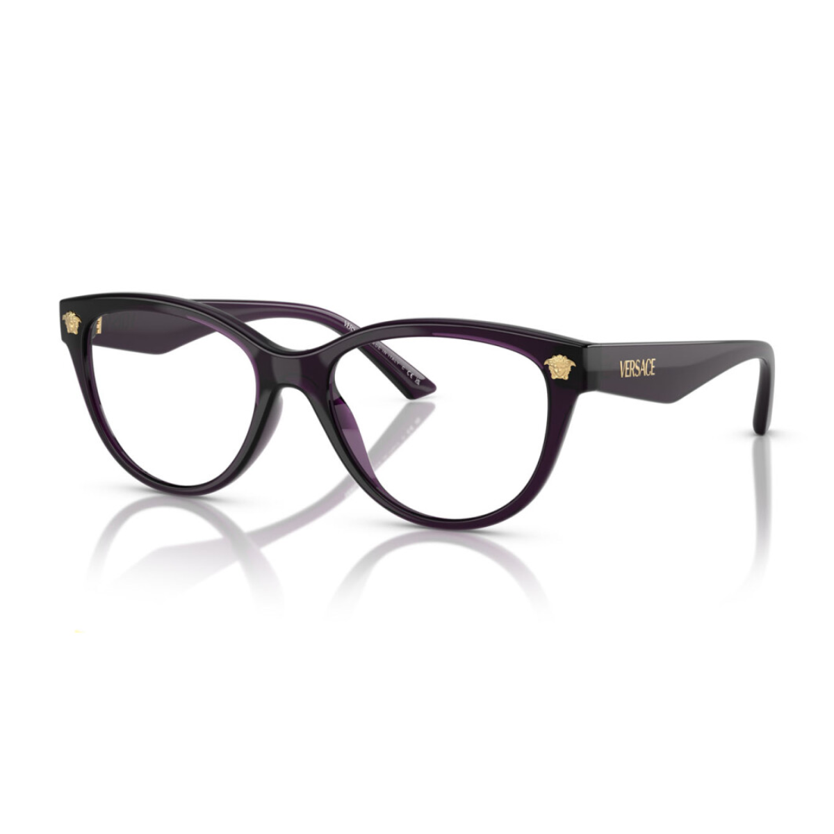 Shop premium Versace VE3365U eyeglasses featuring chic Purple frames, designed as a standout Versace optical frame for women with timeless appeal and comfort – optorium.
