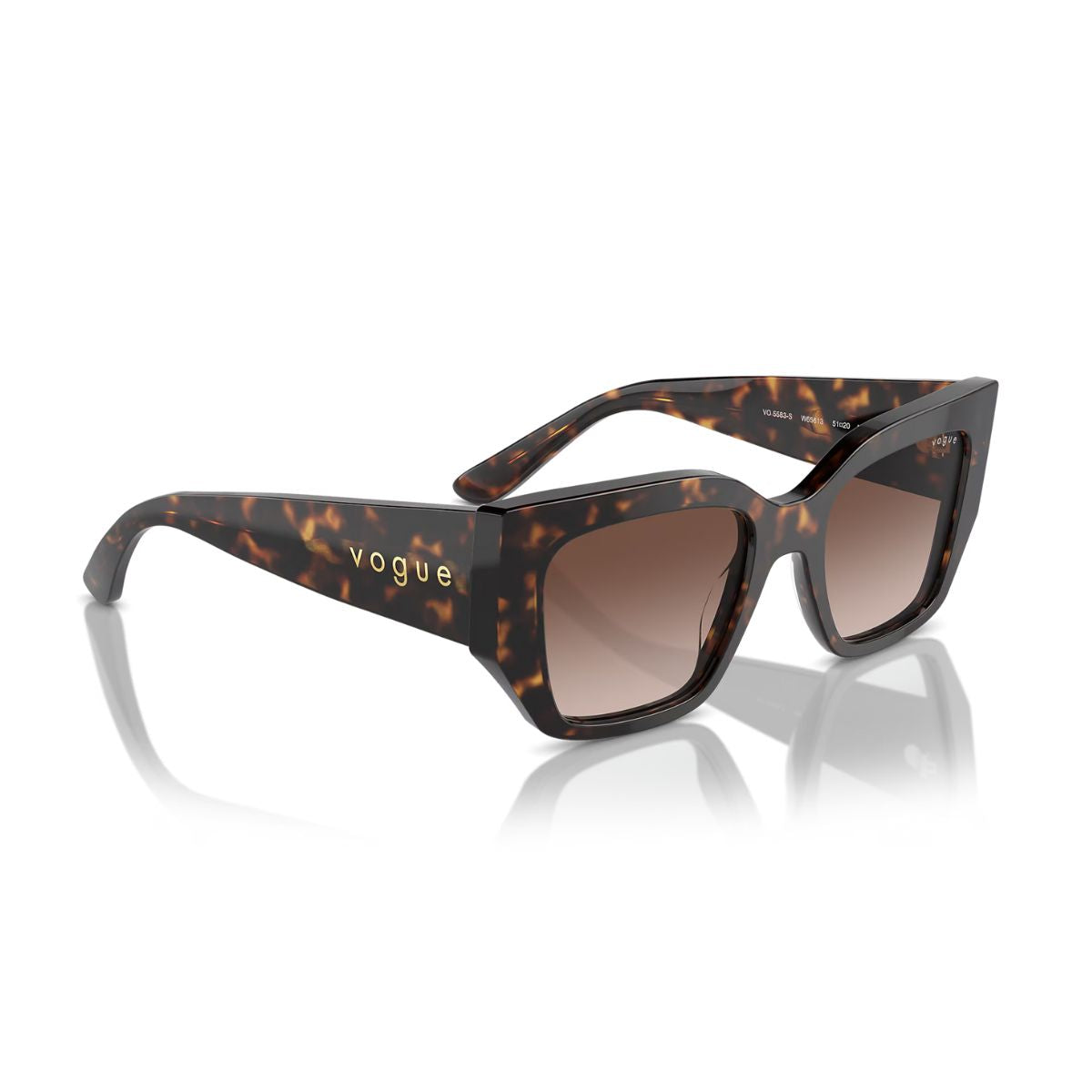 "Vogue 5583-S W65613 lightweight cat-eye sunglasses with brown gradient lenses online at Optorium."