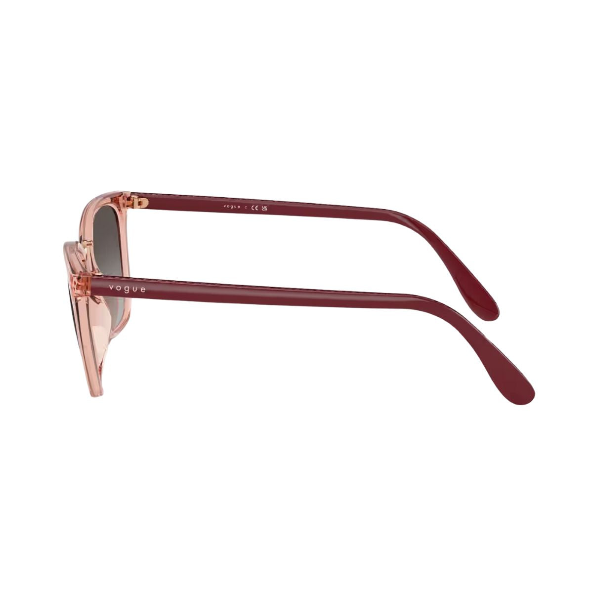 Women's Vogue 5597-SI 28648G sunglasses, grey gradient lenses with pink frame. Buy online at Optorium.