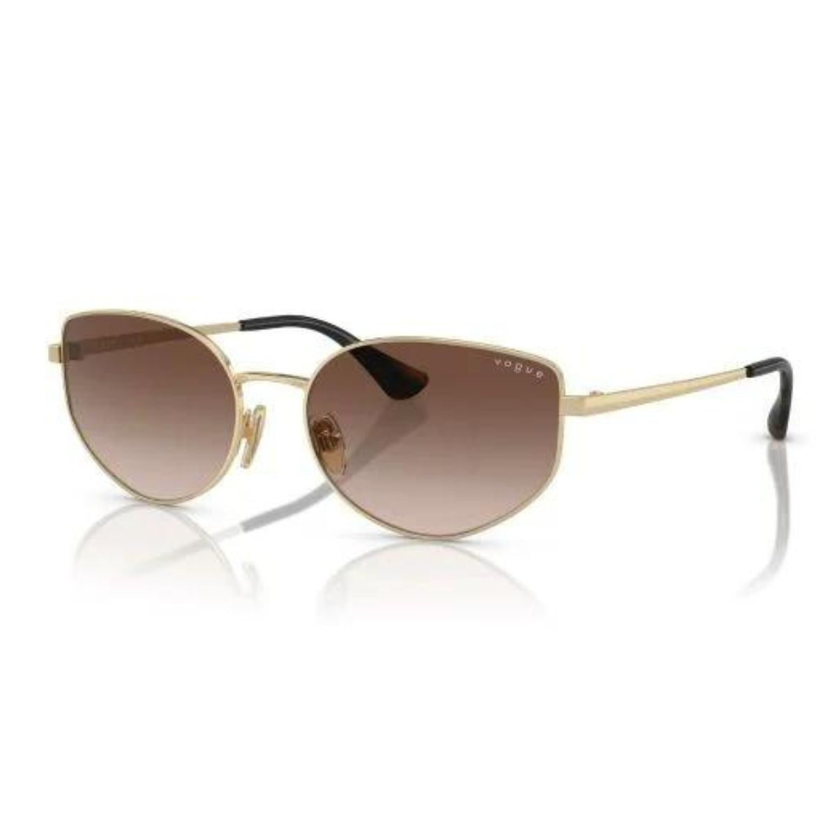 "Vogue sunglasses in gold metal for women."