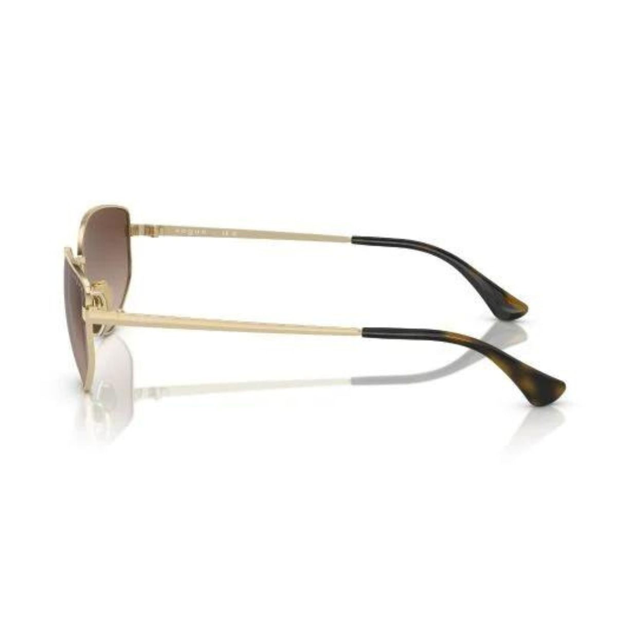 "Women's Vogue sunglasses with gold metal frames"