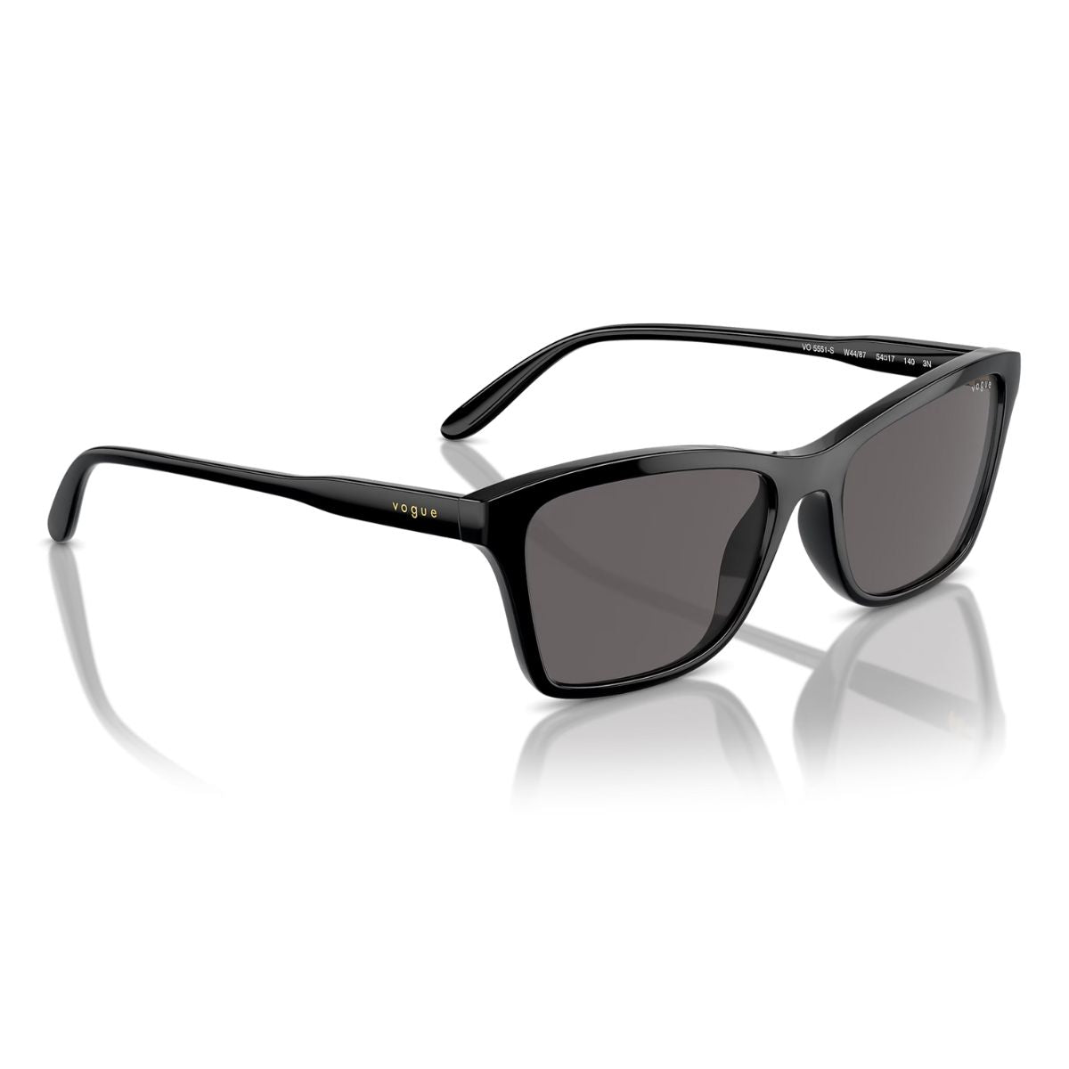 "Stylish Vogue Eyewear Black Color Rectangle UV Protection Sunglasses For Women's At Optorium Online Store"