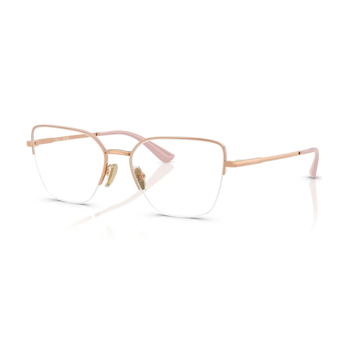 Shop Vogue VO 4331 5207 Gold half-frame cateye eyewear available at optorium