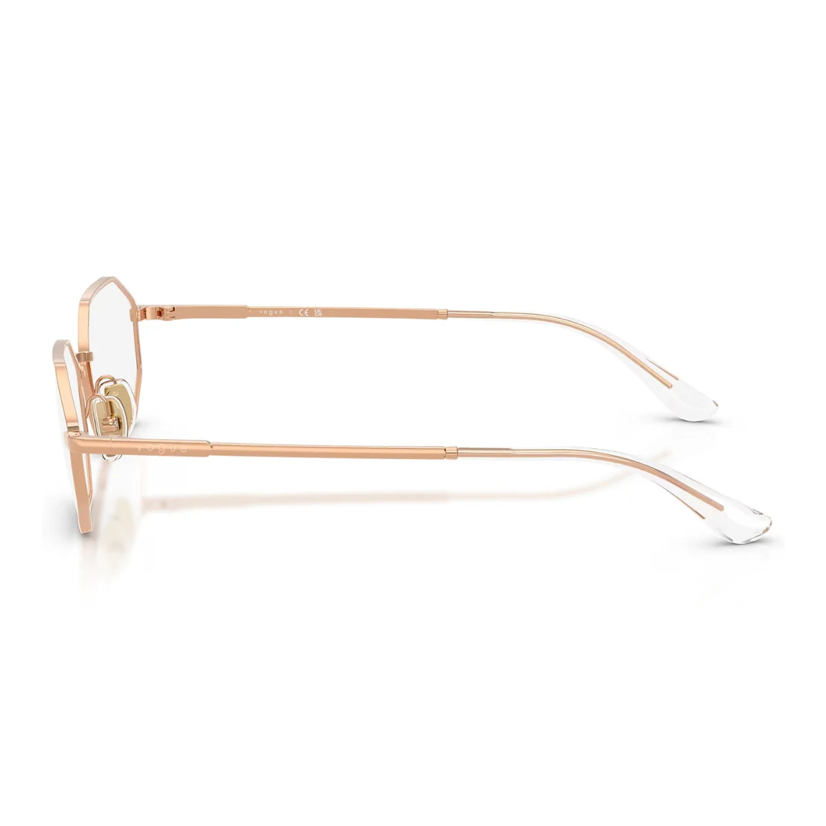 Stylish Vogue spectacles VO4341 5152 rose gold rectangular metal eyeglasses for women Optorium