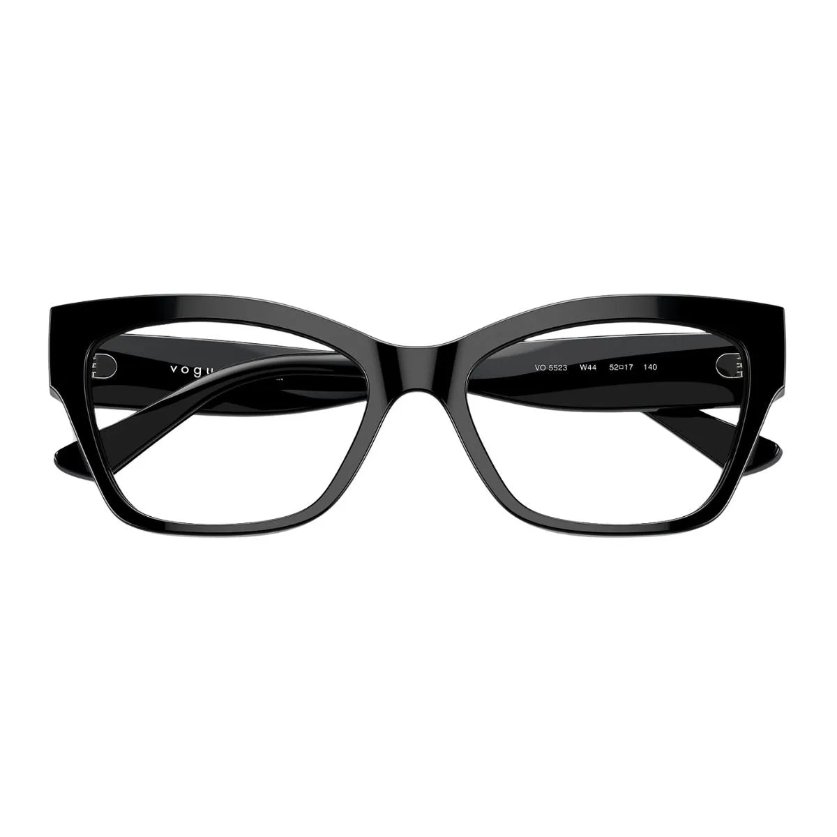 Trendy Vogue frames VO 5523 W44 in shiny black, cat-eye shape Vogue eyeglasses India, premium women’s eyewear only at optorium.