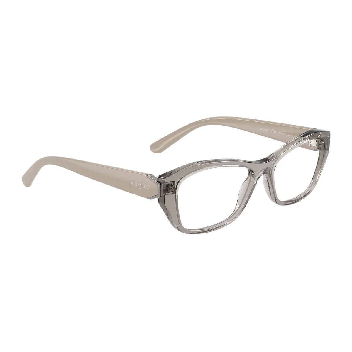 Trendy cat eye shape Vogue Frame VO 5676 2726, fashionable vogue frames for women, transparent grey glasses vogue, luxury vogue eyewear India at Optorium.