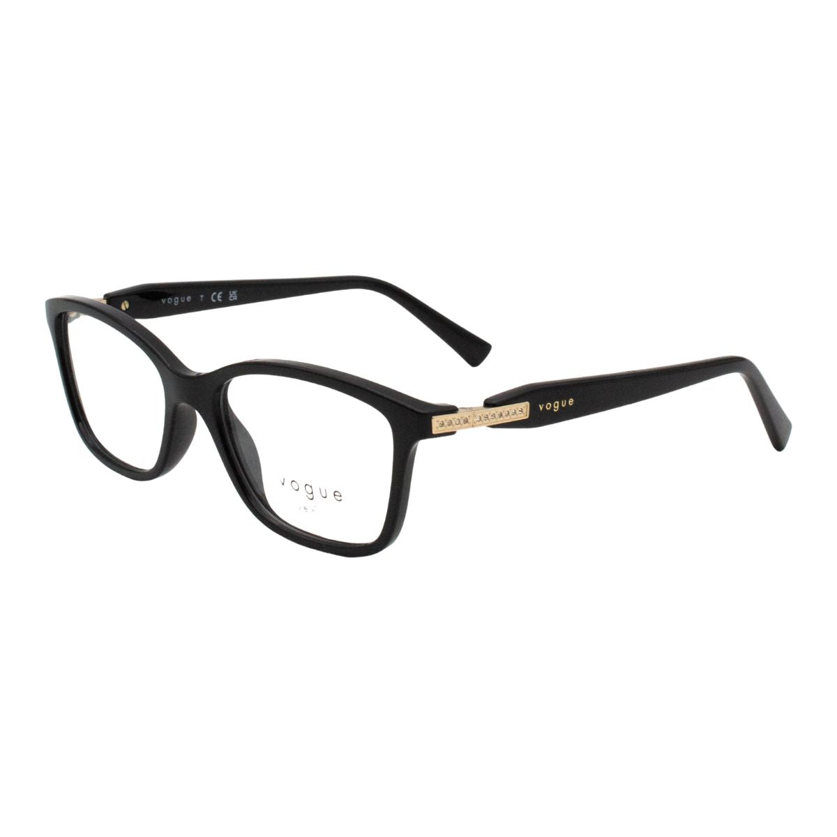 Elegant Square Vogue Frame VO 5680-B W44 for women in black. Trendy Vogue eyewear India collection, optical frames and eyeglasses Vogue at Optorium.
