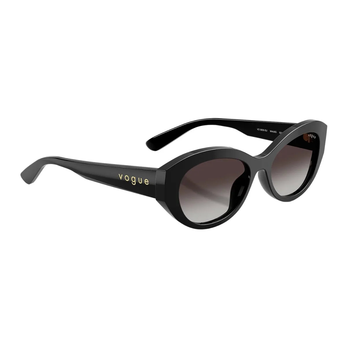 Shop Vogue women’s sunglasses VO 5659-SU W44/8G rectangle shape shiny black UV protection optorium