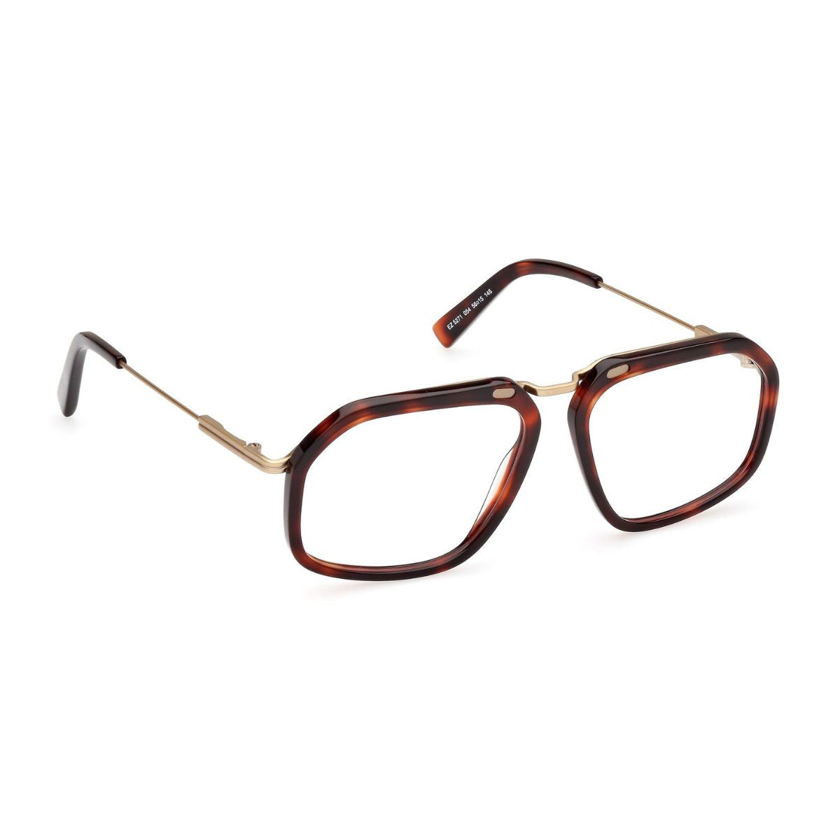 "Shop Zegna EZ5271 054 red Havana square eyeglasses frame for men - stylish at Optorium."
