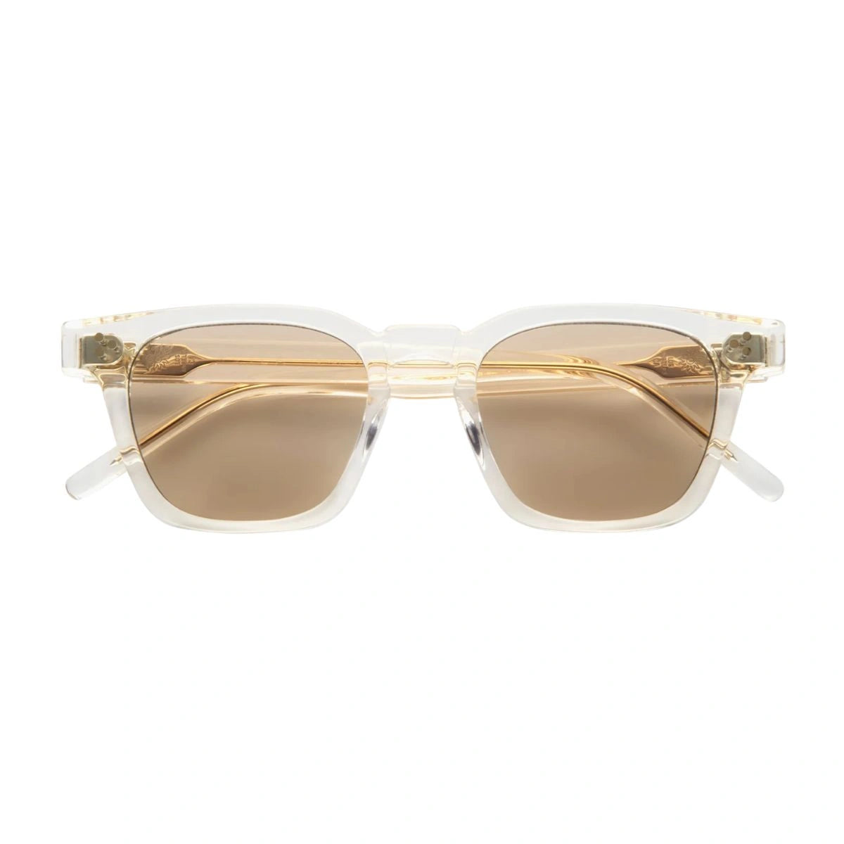 Luxury AKILA Calipso Crystal Square Sunglasses with Light Brown UV Lenses