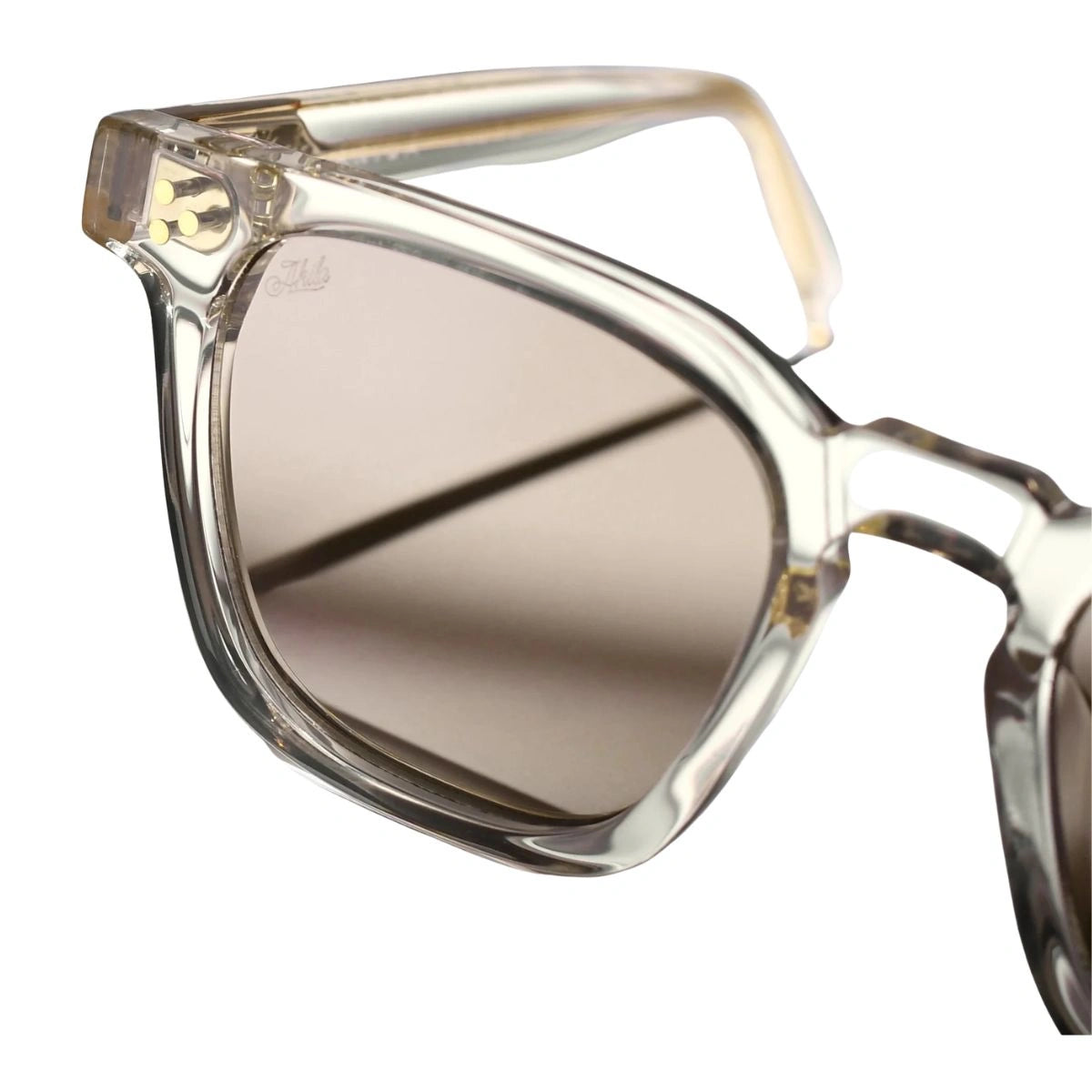 Premium AKILA Crystal Square Sunglasses Brown UV Protection Unisex Eyewear