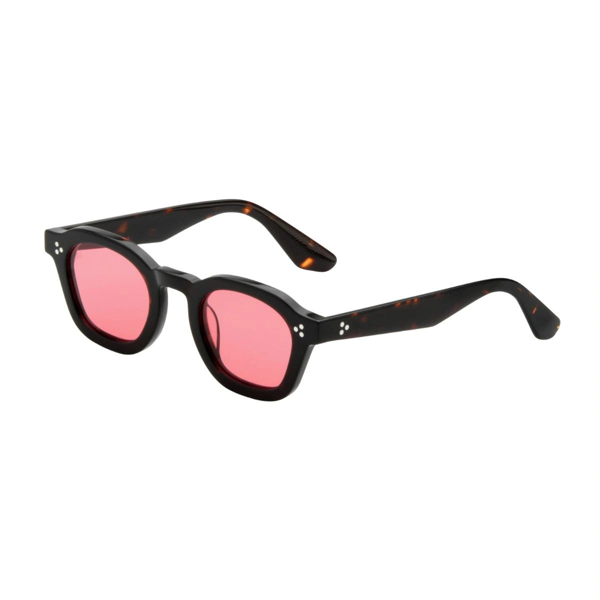 Luxury AKILA unisex square shades with premium rose color lenses