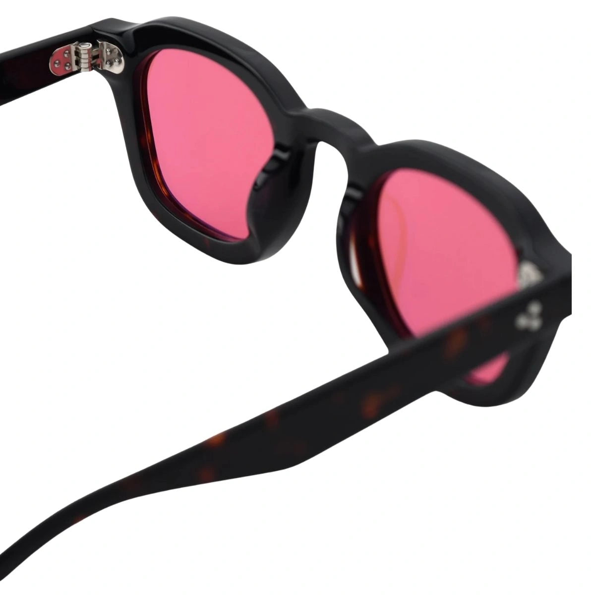 Premium tortoise AKILA designer eyewear with rose tinted UV lenses