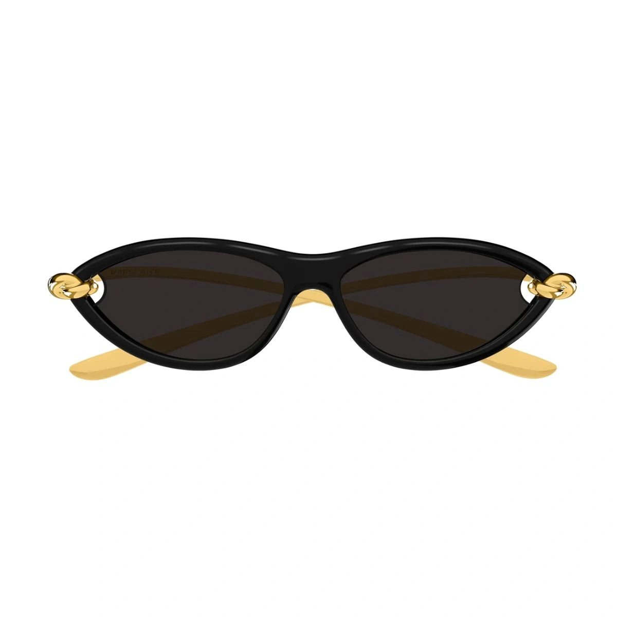 Introducing Bottega Veneta BV1390S 001 black cat-eye sunglasses with grey lenses