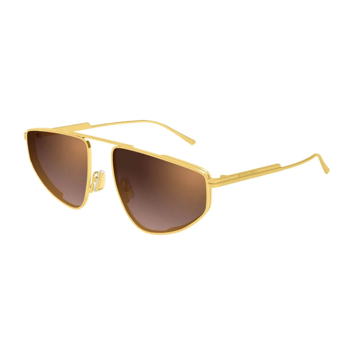Bottega Veneta BV1466S 004 gold colour full frame sunglasses at Optorium