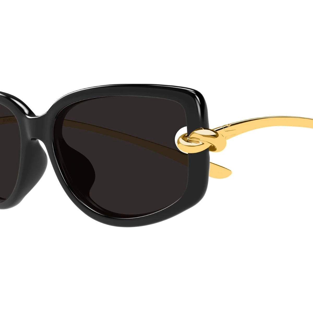 Authentic Bottega Veneta BV1439S 001 black Knot sunglasses with UV protection