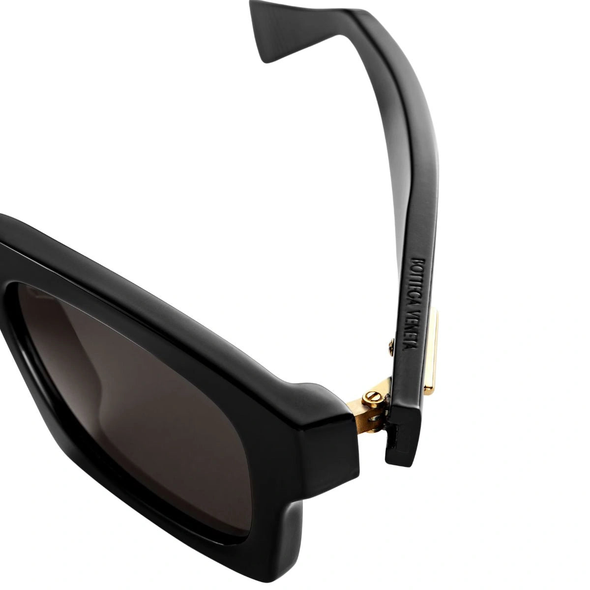 Premium Bottega Veneta BV1457S 001 sunglasses with solid grey lenses