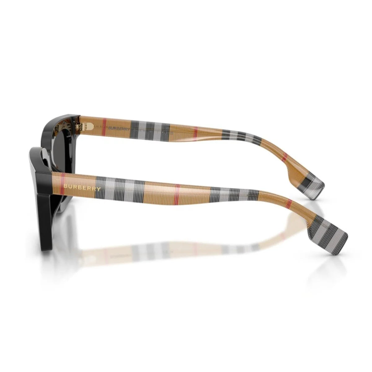 Luxury Burberry cat-eye sunglasses with iconic Vintage Check patterned temples