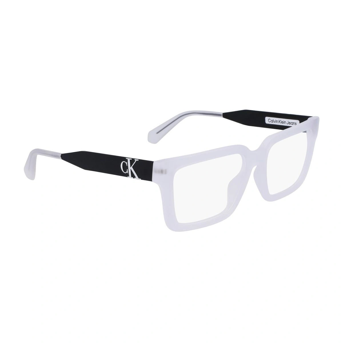 Elegant CKJ23619 971 transparent designer spectacles with black temples