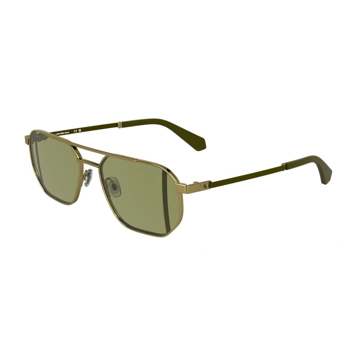 Calvin Klein CKJ25202S 717 geometric green lens designer sunglasses