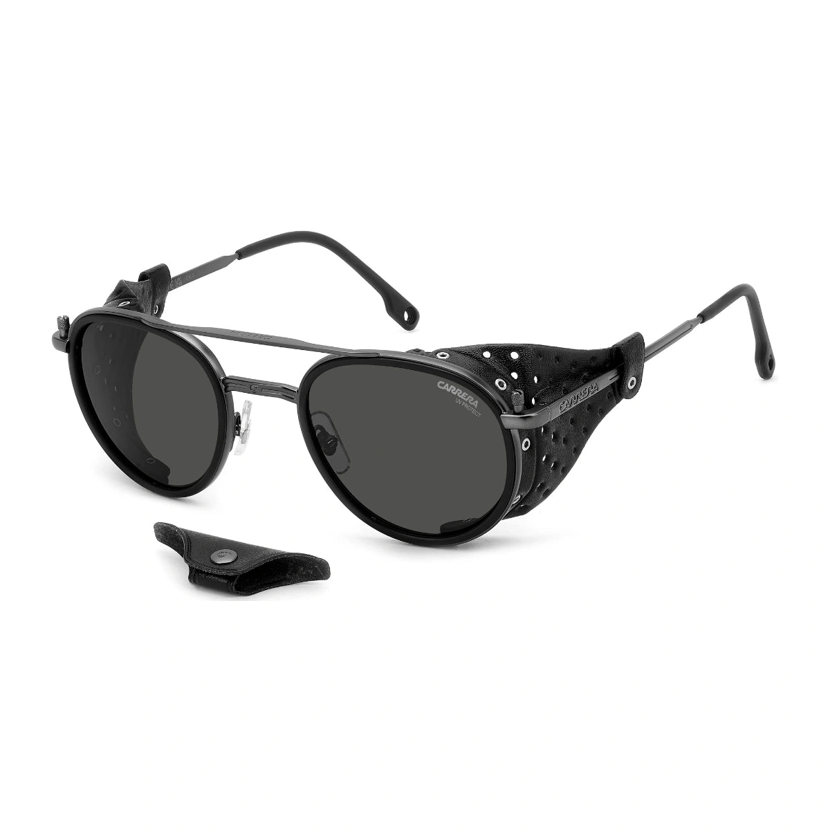 Carrera black and gunmetal full frame sports sunglasses for men at Optorium