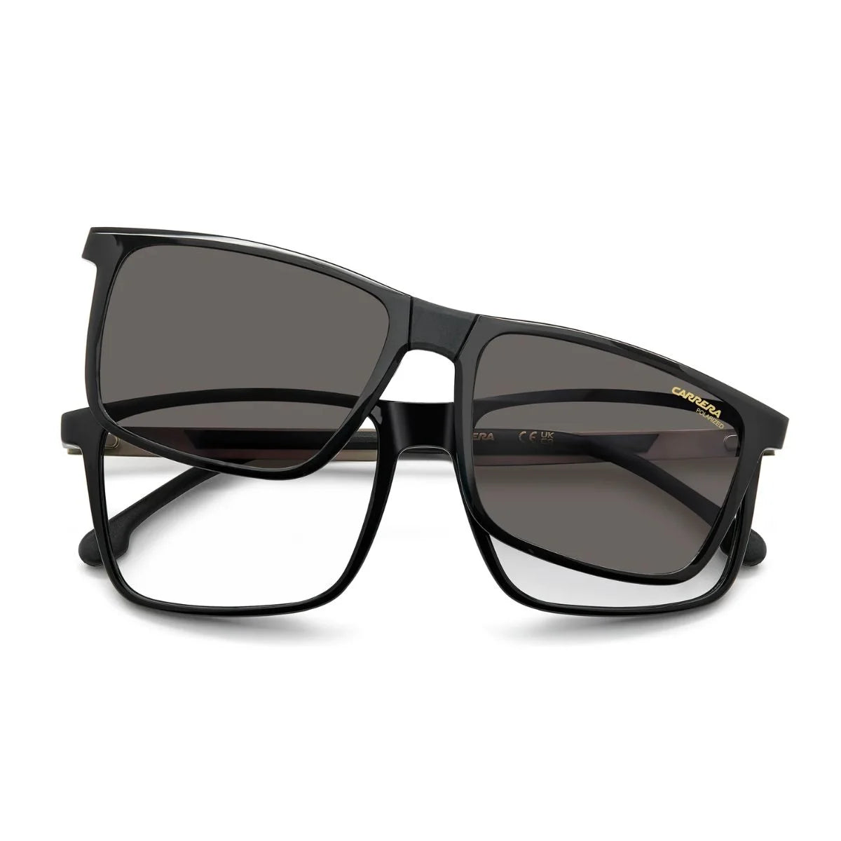 Carrera CA 8941/C 807 men's optical frame with grey polarized clip-on