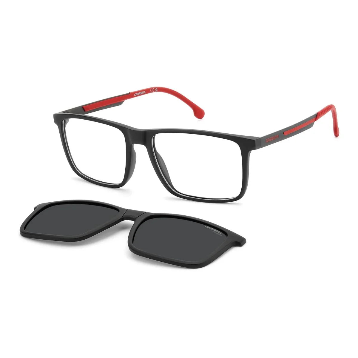 Carrera clip-on eyeglasses with grey polarized lenses CA 8941/C BLX at Optorium
