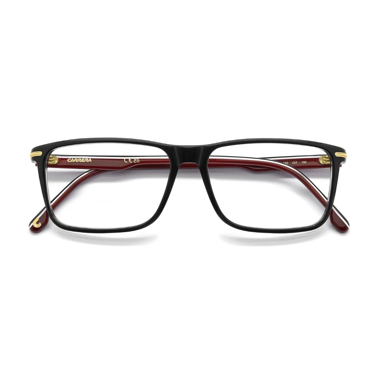 Elegant Carrera 382 OIT rectangular prescription frames with gold details