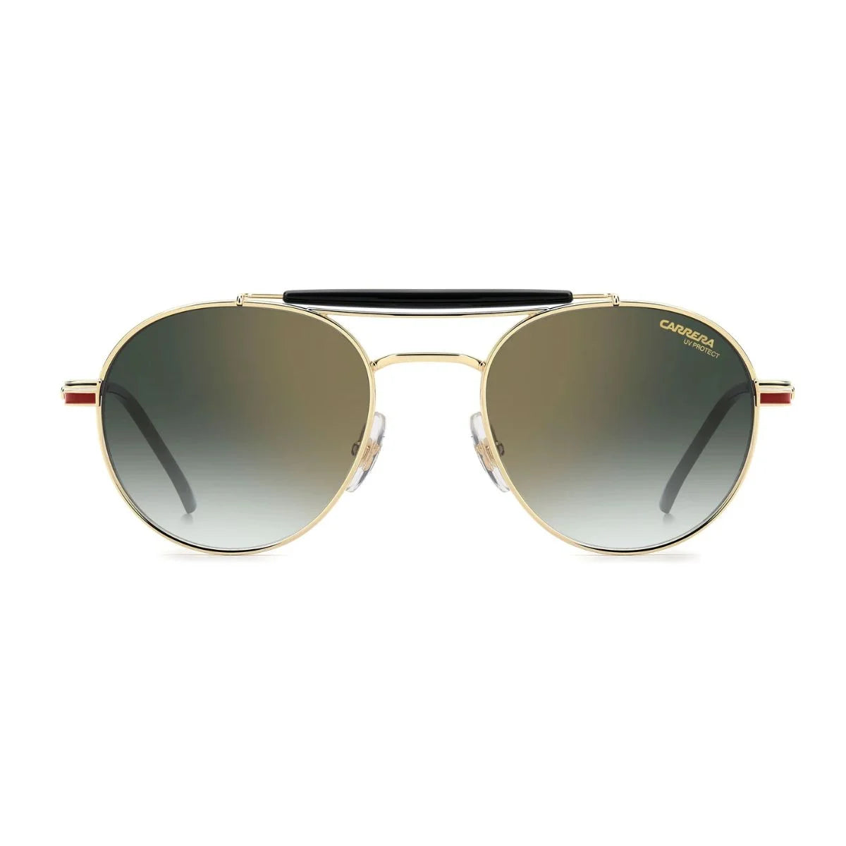 Distinctive Carrera 381/S W3JD6 gold aviator sunglasses with green lenses online