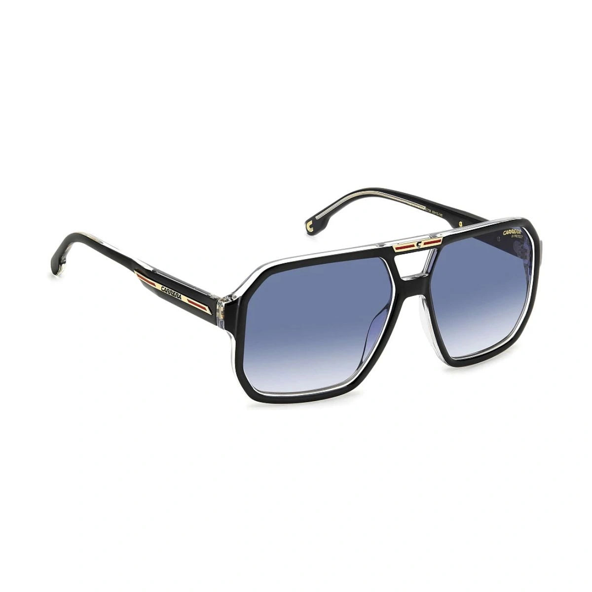 Blue lens Carrera sunglasses minimal frame stylish men eyewear