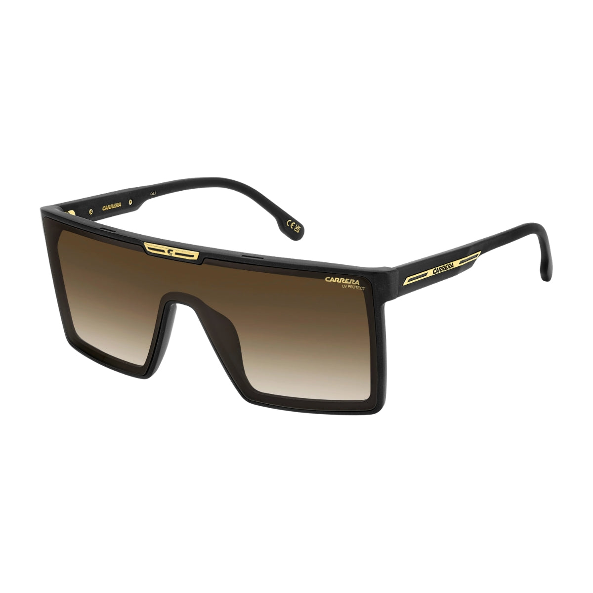 Carrera matt black full frame shield sunglasses