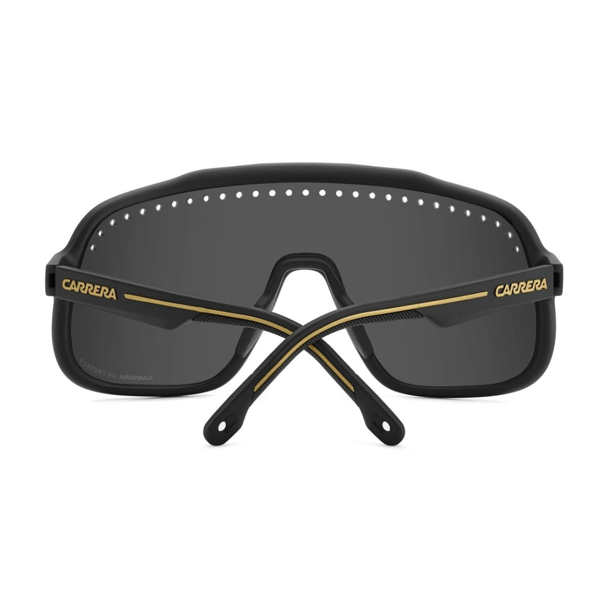 Carrera wrap shield sunglasses dark grey UV lenses