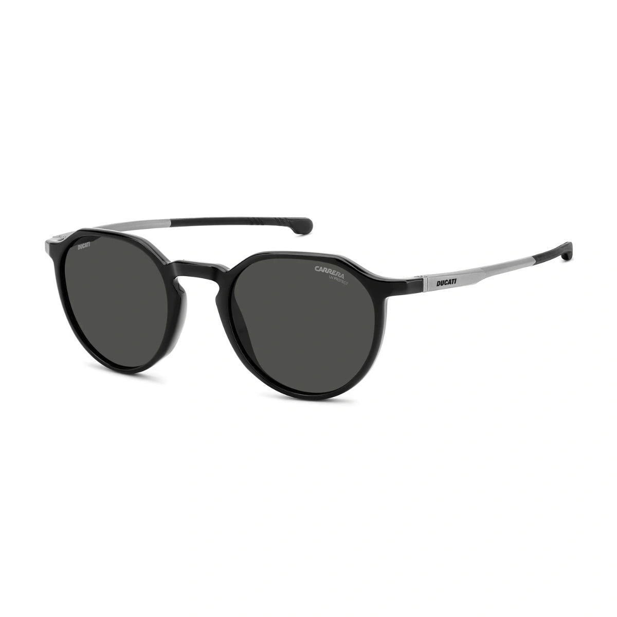 Sporty Carrera Ducati black oval shades with silver temples