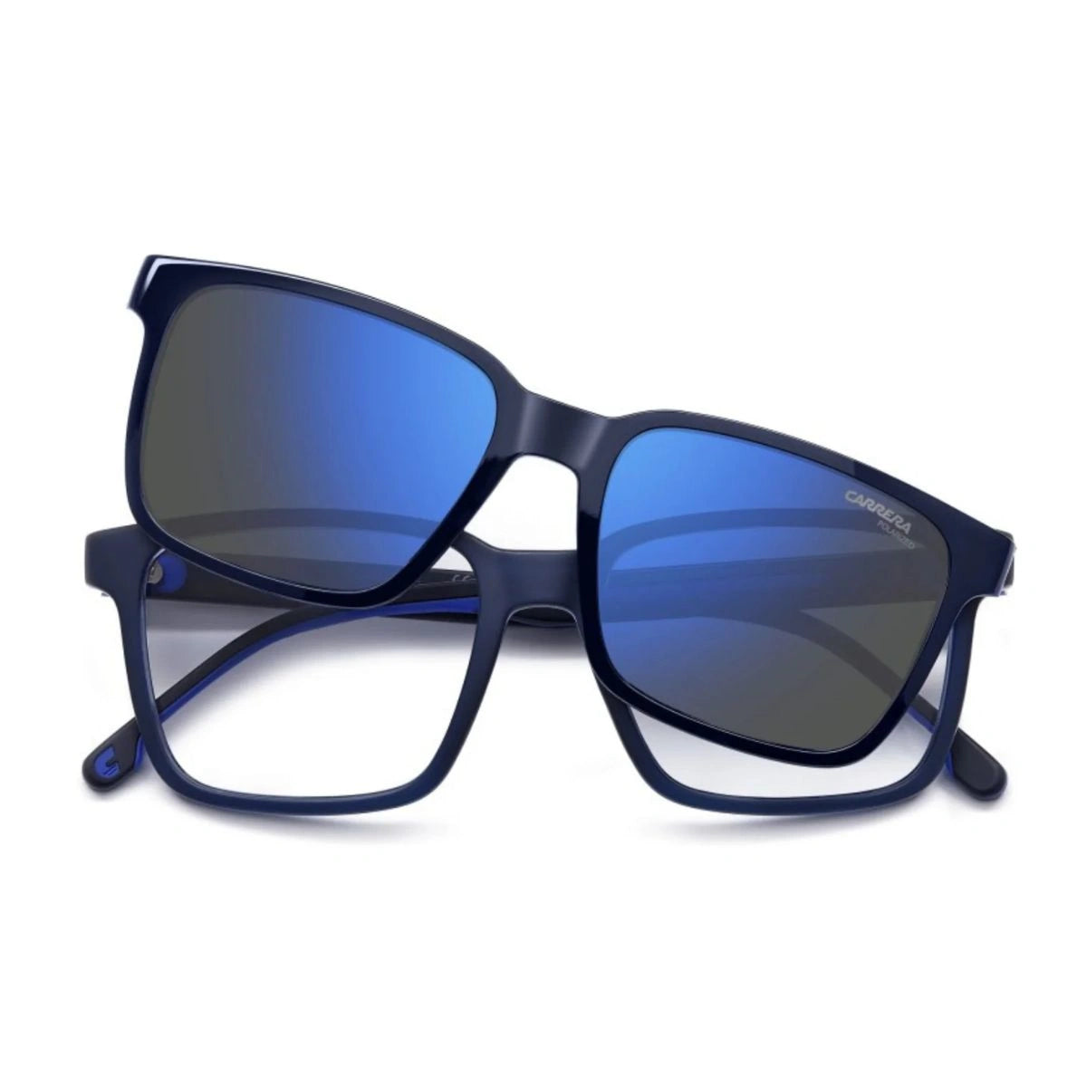 Premium Carrera clip-on goggles with polarized UV protection lenses