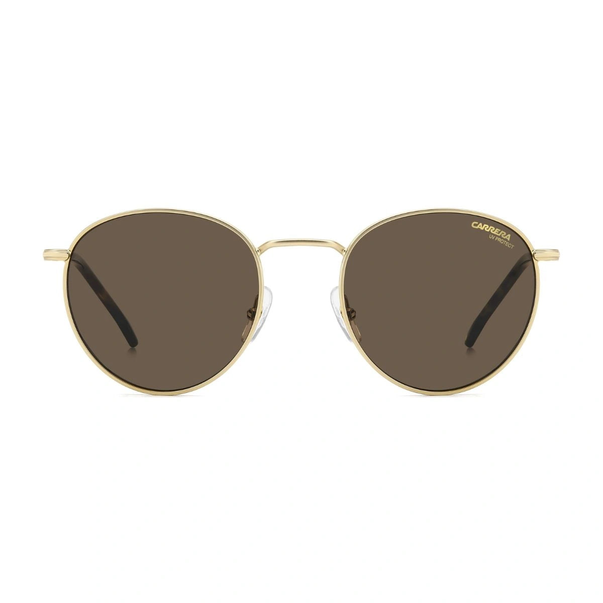 Carrera 339S men round sunglasses with gold metal frame