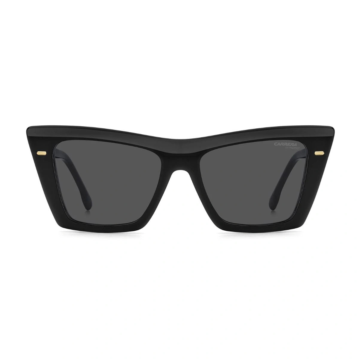 Carrera 3046/S black cat-eye designer sunglasses with grey UV400 lenses