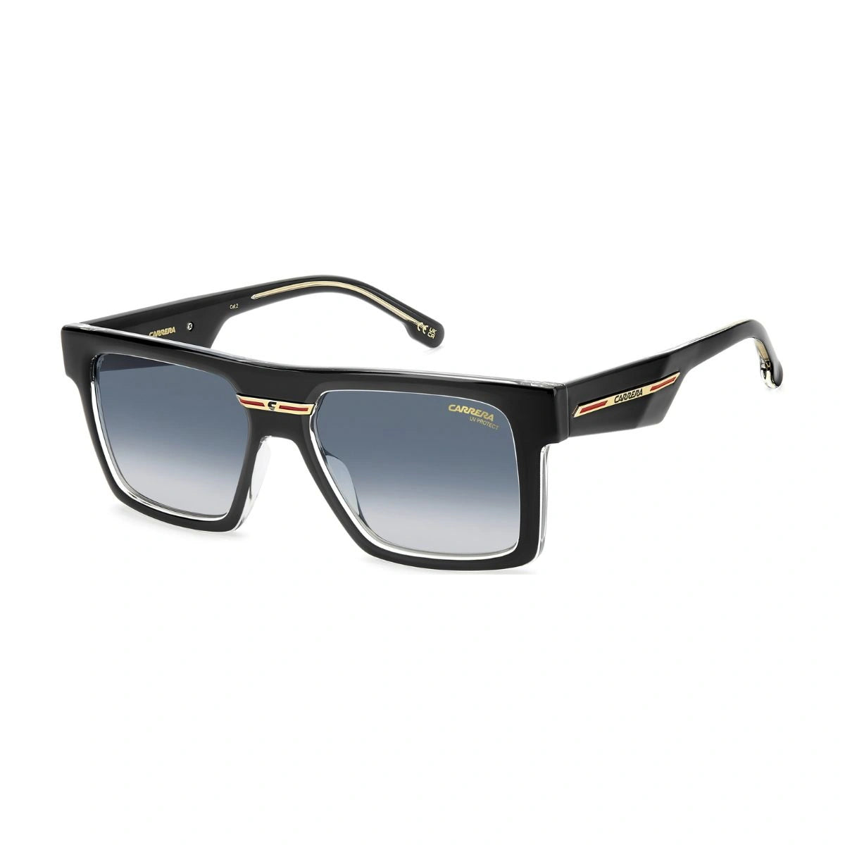 Black Carrera Luxury Eyewear With Signature Gold Detail