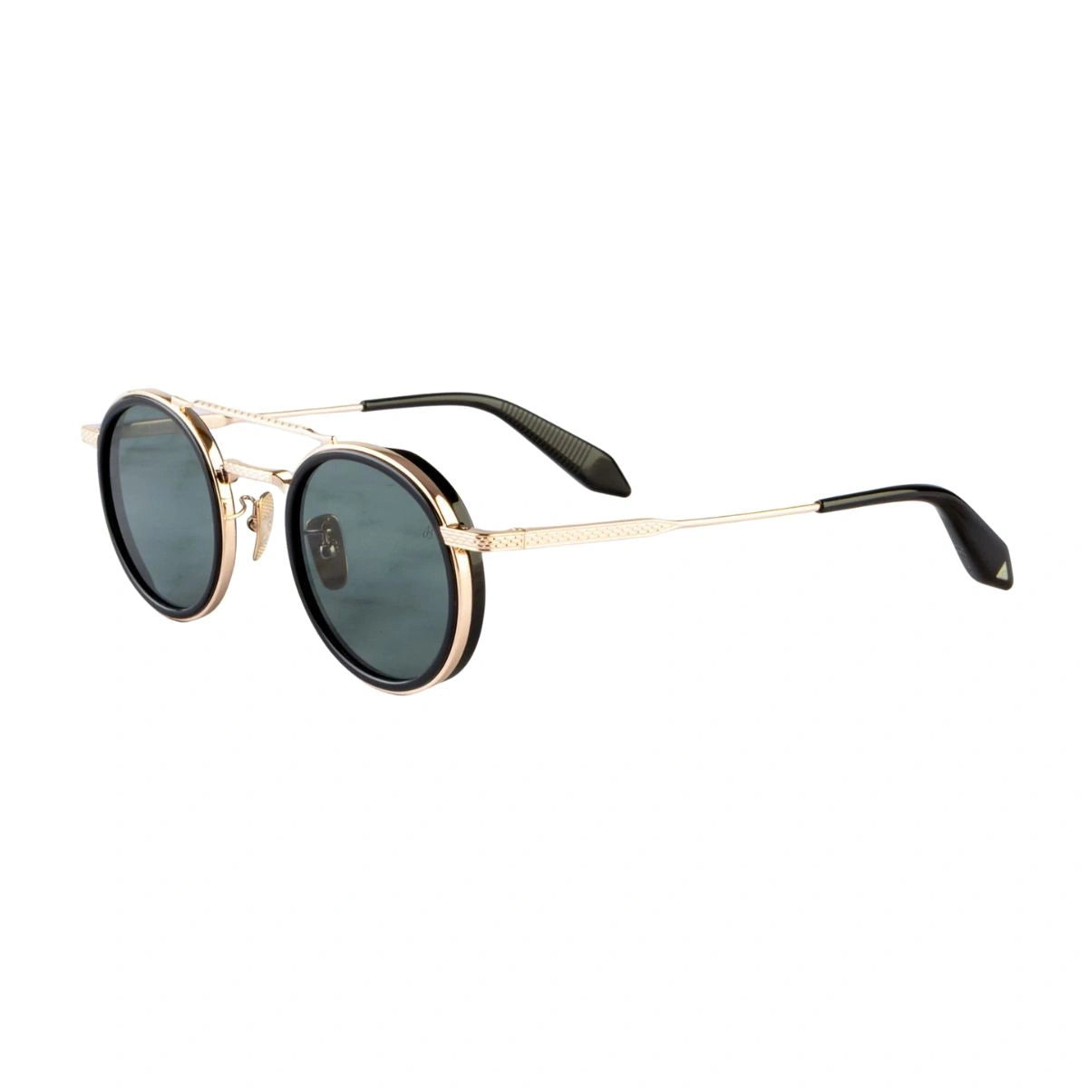 Luxury Cutler & Gross Breitling BRLT 0002 Green Lens Round Sunglasses